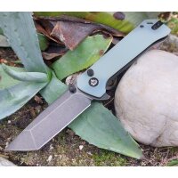 QSP Knife Grebe T Button Lock QS148-D2 14C28N Stahl G10...