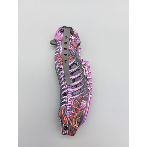 Albainox Creepers Bat Skull Taschenmesser Totenkopf Aluminium Hawkbill 3D Design Linerlock