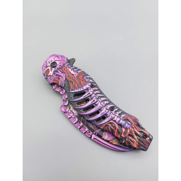 Albainox Creepers Bat Skull Taschenmesser Totenkopf Aluminium Hawkbill 3D Design Linerlock