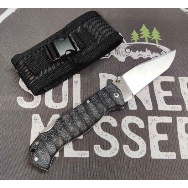 J&V Forester Spike TRF Micarta14C28N Stahl Backlock