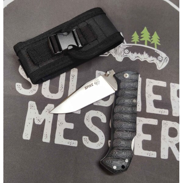 J&V Forester Spike TRF Micarta14C28N Stahl Backlock