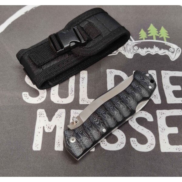 J&V Forester Spike TRF Micarta14C28N Stahl Backlock