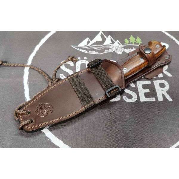 J&V Forester Wolf Cocobolo 4116 Stahl Lederscheide