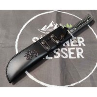 J&V Forester Bowie Micarta MoVa Stahl Lederscheide
