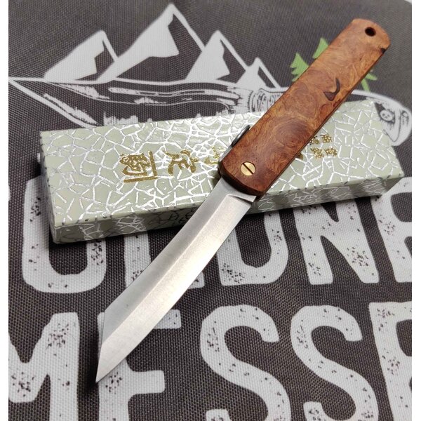 Higonokami Paddook VG10 Japanisches Taschenmesser mit Padoukholz