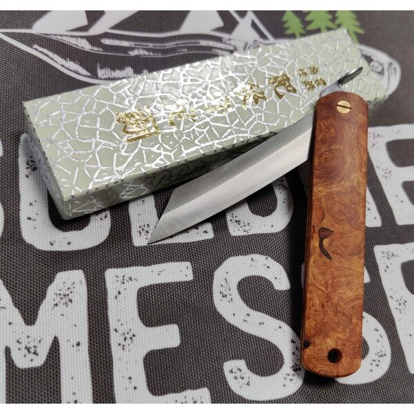 Higonokami Paddook VG10 Japanisches Taschenmesser mit Padoukholz