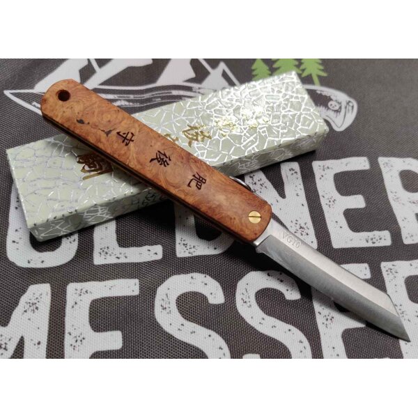 Higonokami Paddook VG10 Japanisches Taschenmesser mit Padoukholz