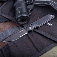 Real Steel RSK Sacra Tac Black G10 Slide Lock Serrated