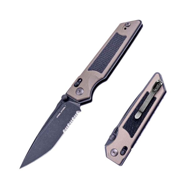 Real Steel RSK Sacra Tac Coyote G10 Slide Lock Serrated