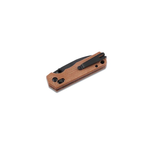 Böker Magnum Rockstub Brown Micarta 440B Stahl Crossbar Lock 01SC710