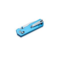 Böker Magnum Rockstub Blue Elox 440B Stahl Crossbar...