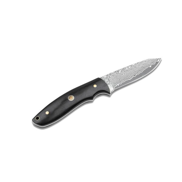 Böker Magnum Vernery Damast Knife Damastmesser mit Lederscheide und Mosaikpin fixed feststehend Messer 02SC018DAM