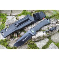 Ganzo Survival Knife G8012-BK 7Cr17MoV Kunststoff Schwarz...