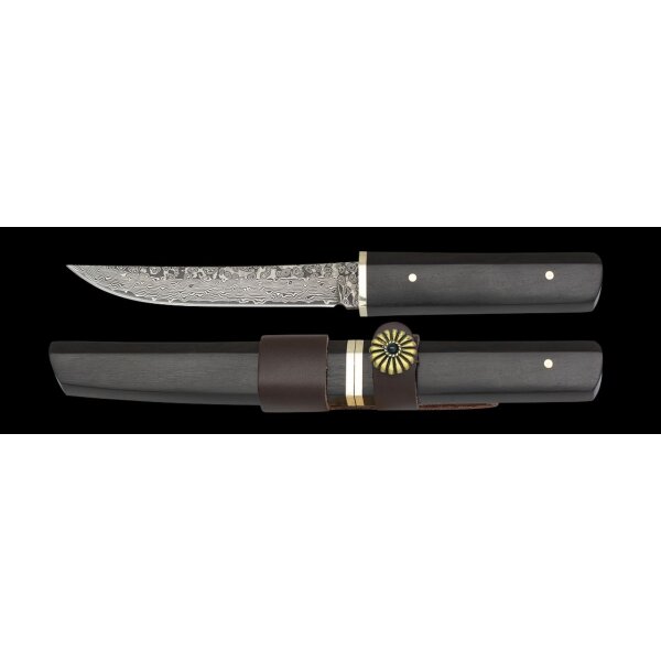 Albainox Setsunai Damast Holzgriff mit Scheide