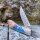 Albainox Blue Lago Damastmesser mit Triple-Material Griff Taschenmesser