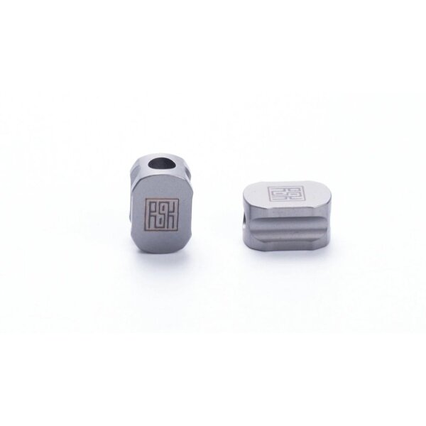 Real Steel Titanium Beads Lanyard Beads 1100-Hexagon Silver