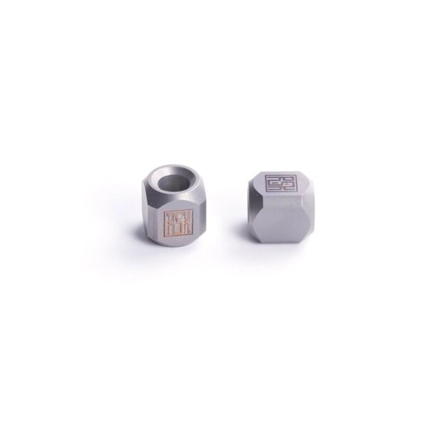 Real Steel Titanium Beads Lanyard Beads 1200-Column Silver