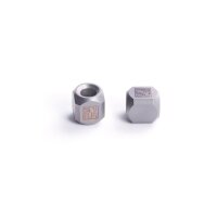 Real Steel Titanium Beads Lanyard Beads 1200-Column Silver
