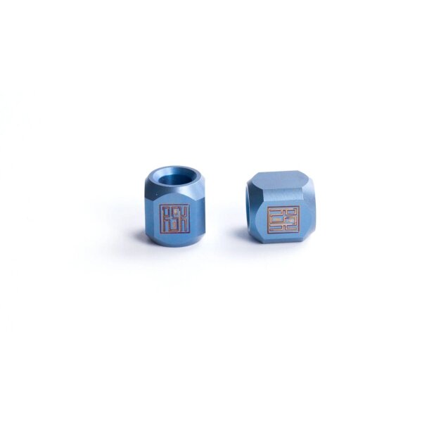 Real Steel Titanium Beads Lanyard Beads 1201-Column Blue