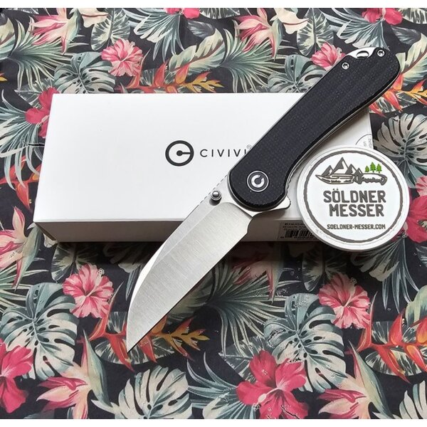 Civivi Elementum Wharncliffe C18062AF-3 Canvas Micarta Black