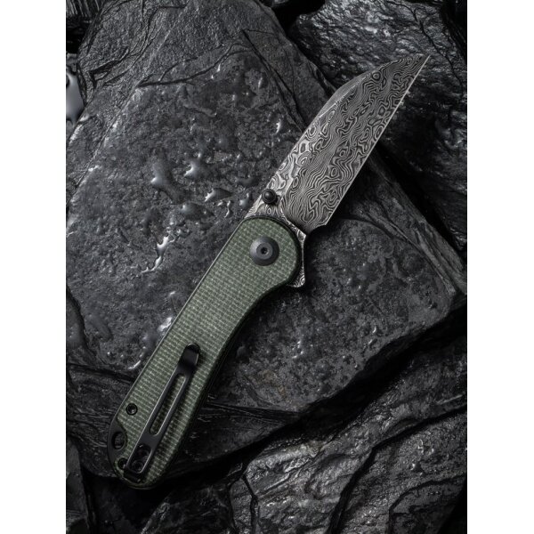 Civivi Elementum Wharncliffe C18062AF-DS1 Canvas Micarta Damast