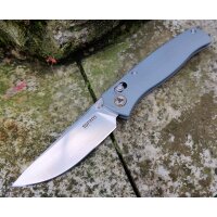 SRM Knives 255L-GK Medal Ambi Lock Folder Blau Grau G10