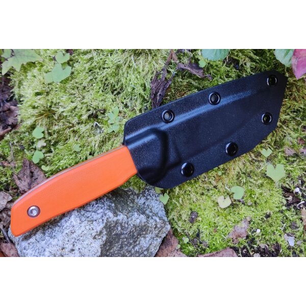 Za-Pas Ambro 2 G10 Orange D2 Stahl mit Scheide