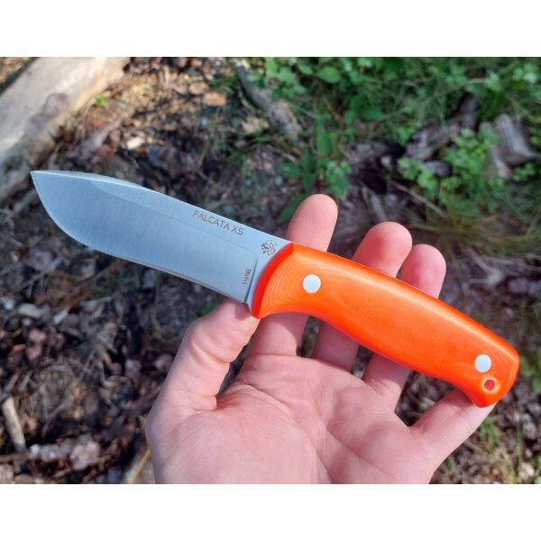 J&V XS Falcata 1.4116 Stahl Micarta Fluor orange