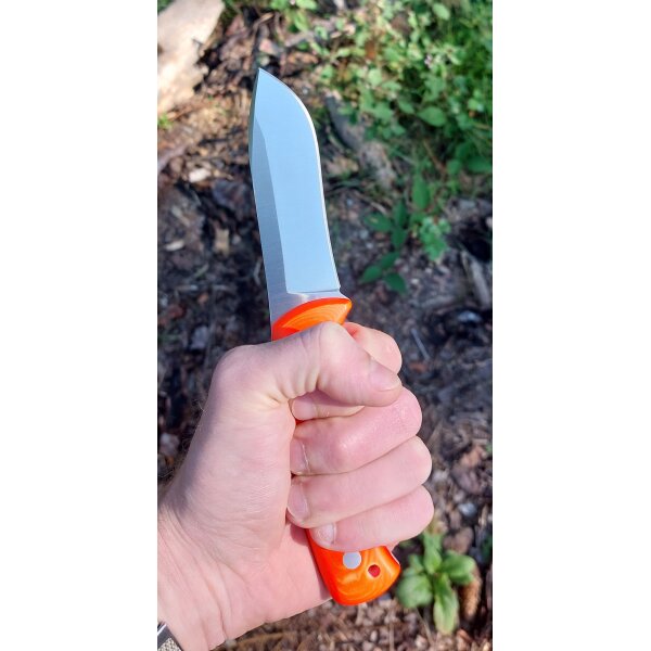 J&V XS Falcata 1.4116 Stahl Micarta Fluor orange