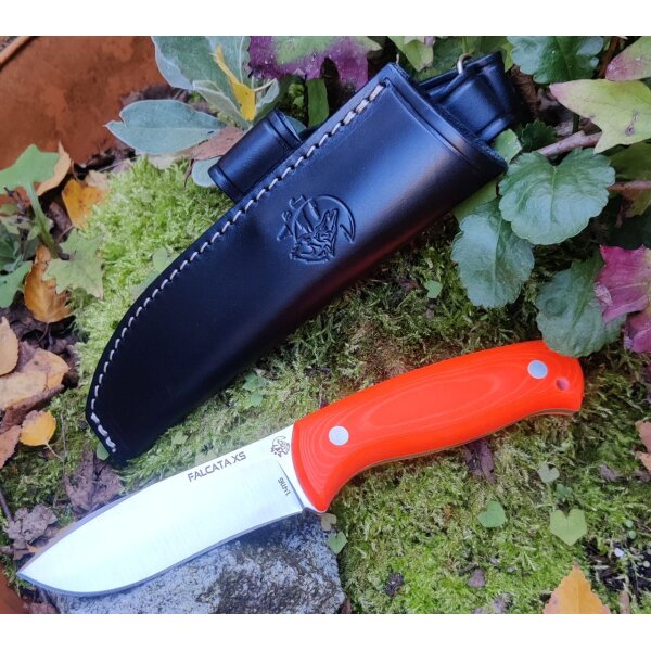 J&V XS Falcata 1.4116 Stahl Micarta Fluor orange