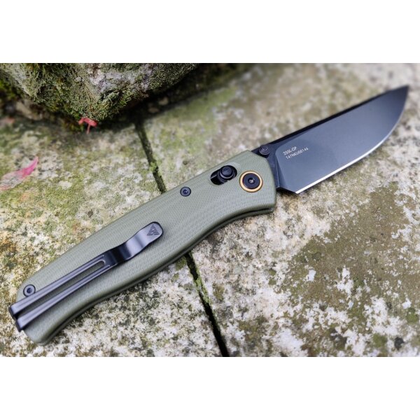 SRM Knives 255L-GP Ambi Lock Folder Grün G10