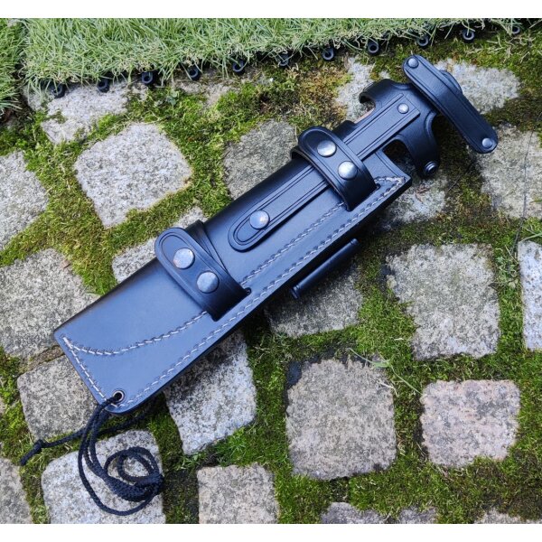 J&V Forester Tizón Yute Camp Knife mit Lederscheide 4116 Stahl