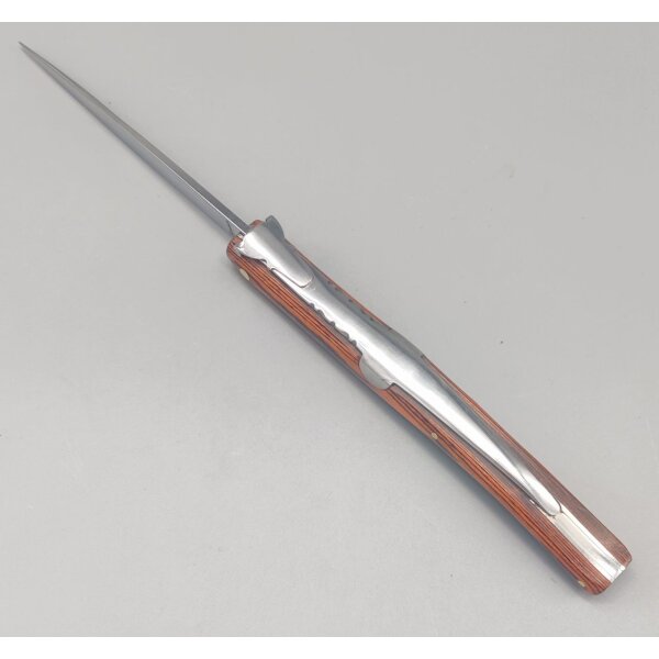 Albainox Red Wood Stiletto Taschenmesser
