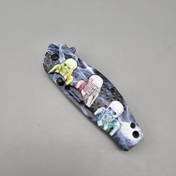 Albainox 3 Skulls Totenkopfmesser Taschenmesser