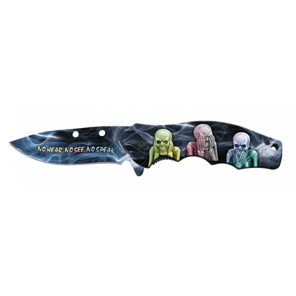 Albainox 3 Skulls Totenkopfmesser Taschenmesser