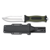 Albainox Jagd und Fischmesser grün mit starrer Scheide