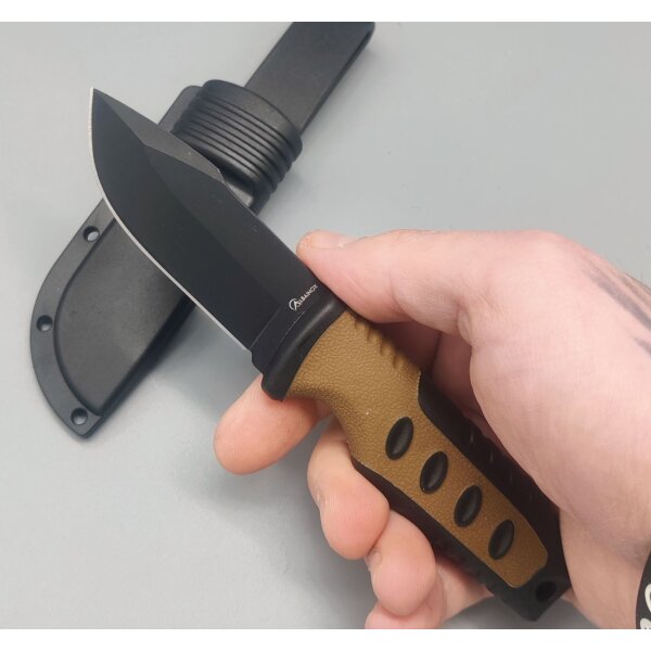 Albainox Coyote Messer mit Scheide Griff aus ABS Kunststoff