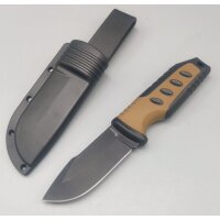 Albainox Coyote Messer mit Scheide Griff aus ABS Kunststoff