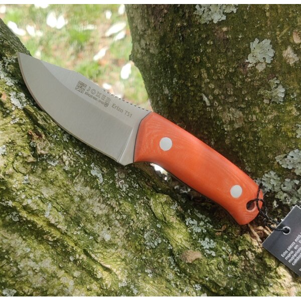 Joker Erizo TS1 N695 Stahl Canvas Micarta Orange inkl. Paracord Kydexscheide