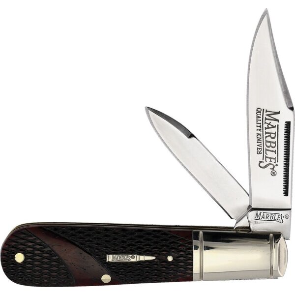 Marbles Barlow Brown Checkered Bone Slipjoint Taschenmesser Sammlerbox Messer