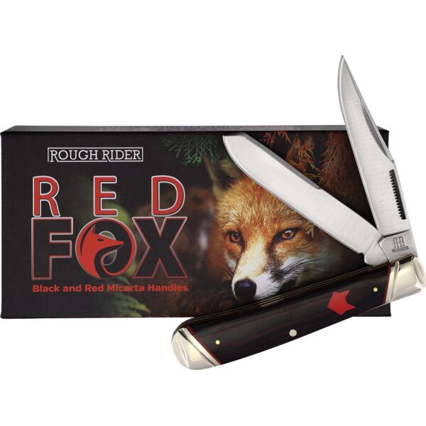 Rough Ryder Red Fox Trapper Slipjoint Micarta Griffschalen rot Fuchs Taschenmesser Messer