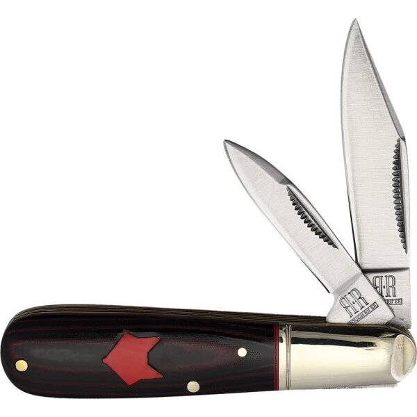 Rough Ryder Red Fox Barlow Slipjoint Micarta Schwarz Rot