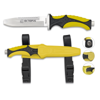 Albainox Octopus Tauchmesser Diving knife ABS gelb