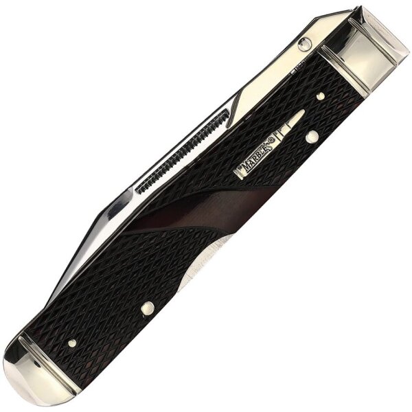 Marbles Swing Guard Brown Checkered Bone Backlock