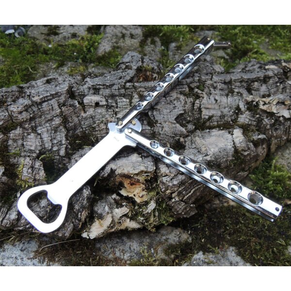 Herbertz CJH Polished Balisong Butterfly Flaschenöffner Kapselheber