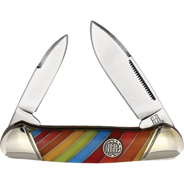 Rough Ryder Lollipop Series Canoe Slipjoint Taschenmesser Klassisches Messer Rainbow