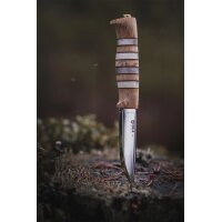 Helle Arv H3LS Stahl Jagdmesser Jagd Lederscheide