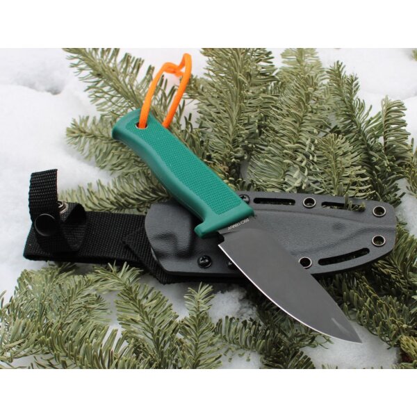 Jaktkit Knv2 Mil Messer Jagdmesser 99Cr18MoV Stahl TPE Griff Kydexscheide