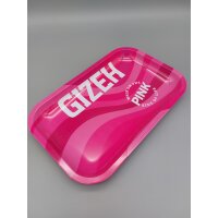 GIZEH Premium Rolling Tray Drehunterlage Tablett Pink...