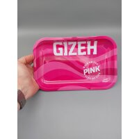 GIZEH Premium Rolling Tray Drehunterlage Tablett Pink...